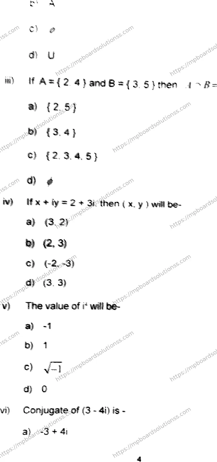 MP Board Class 11 Higher Mathematics-976988 Final Paper 2024 Image 4