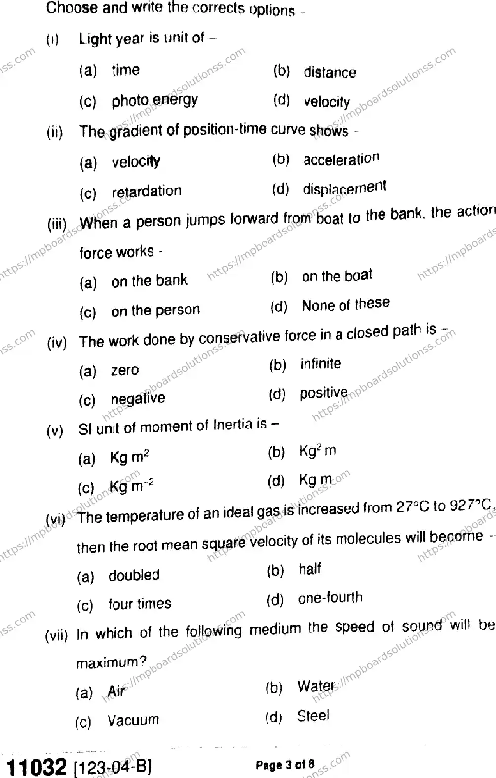 MP Board Class 11 Physics-273934 Final Paper 2023 Image 3