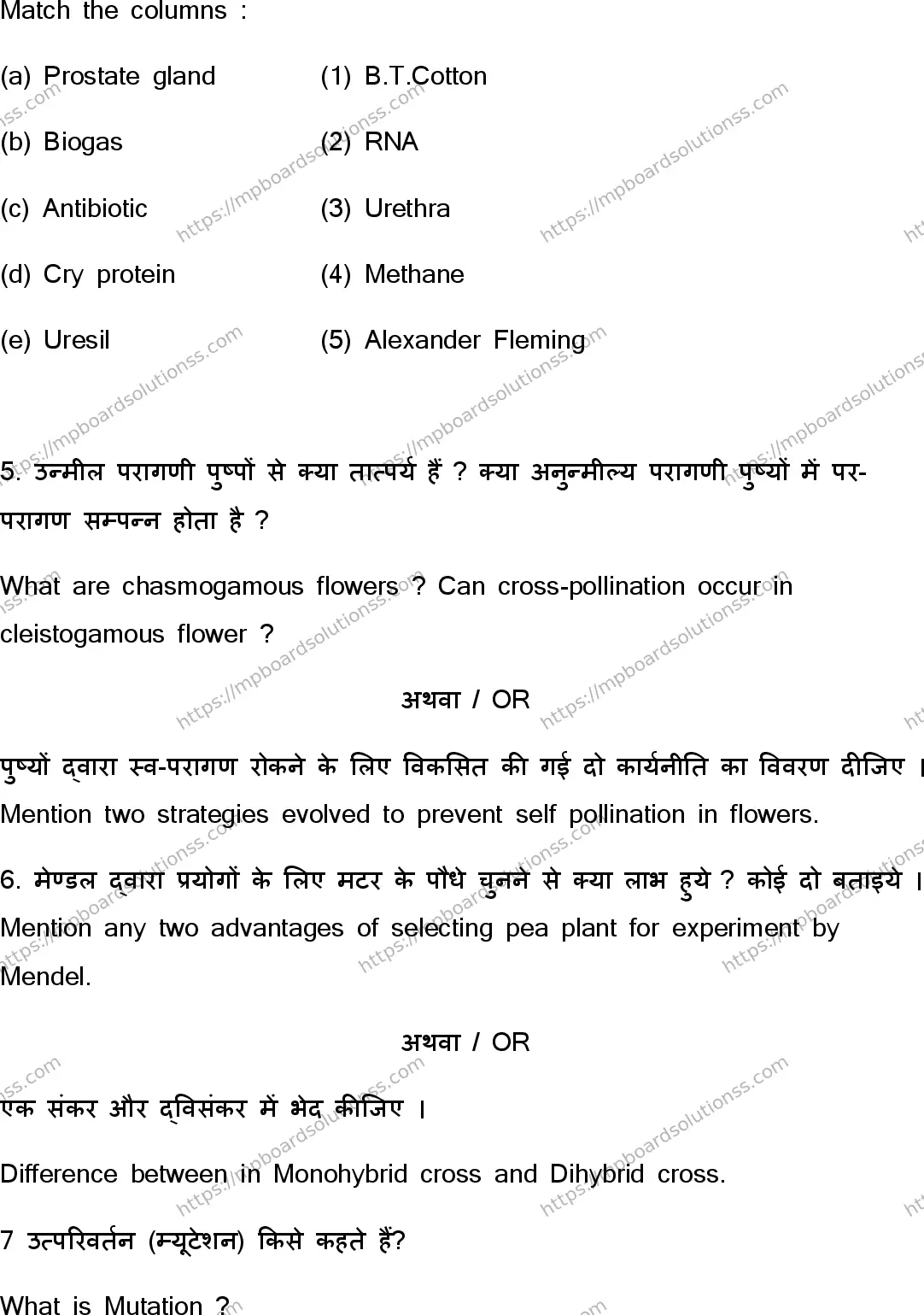 MP Board Class 12 Biology HE-722045 Final Paper 2021 Image 5