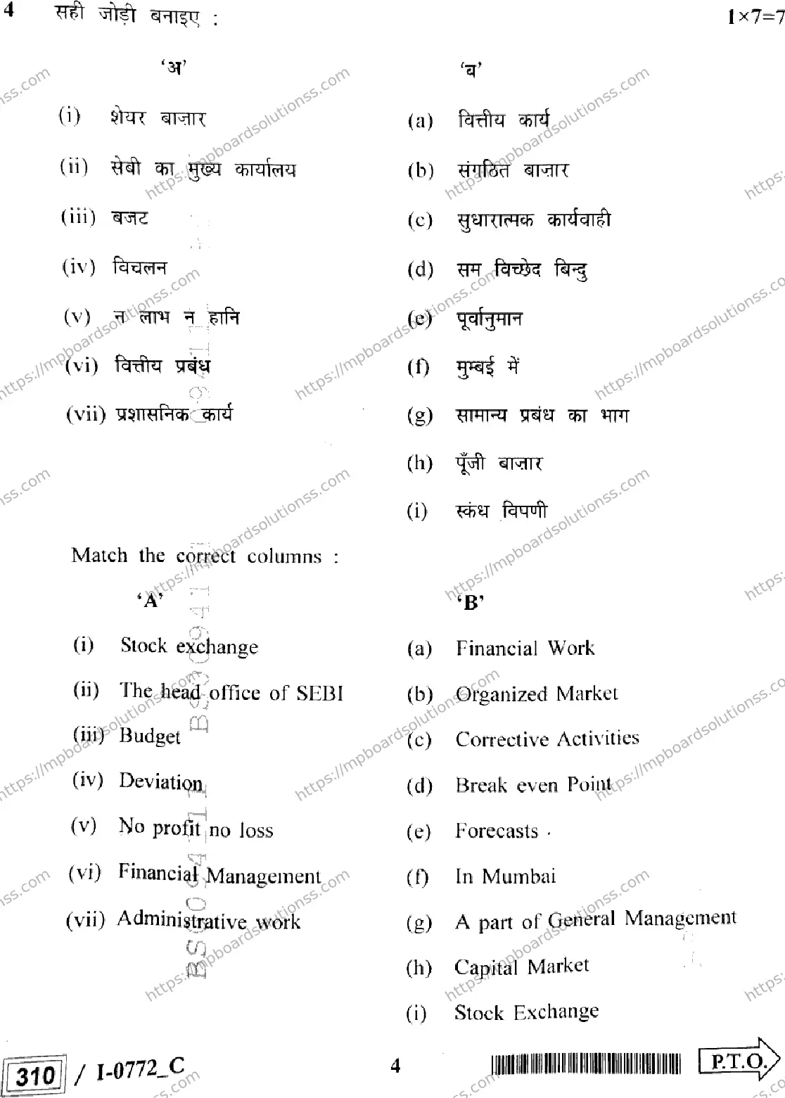 MP Board Class 12 Business Studies I Set C-375253 Final Paper 2024 Image 4