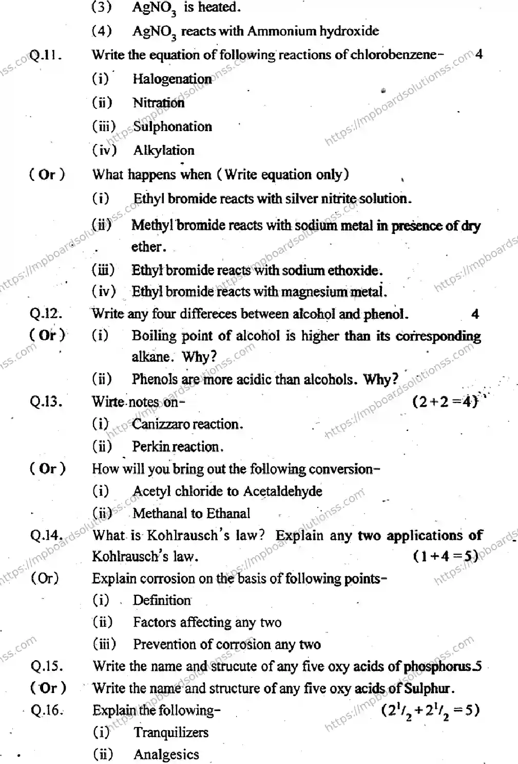 MP Board Class 12 Chemistry EM-166163 Final Paper 2015 Image 3