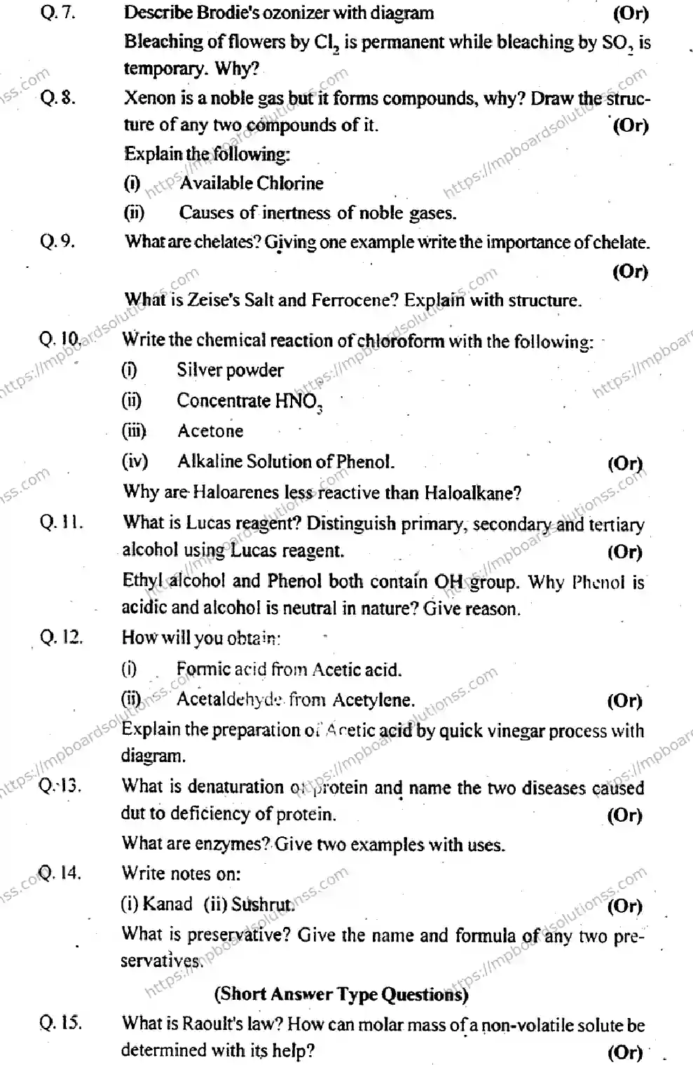 MP Board Class 12 Chemistry EM-744495 Final Paper 2013 Image 3