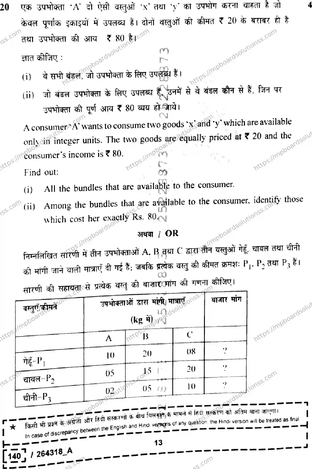 MP Board Class 12 Economics Set A-504015 Final Paper 2026 Image 13