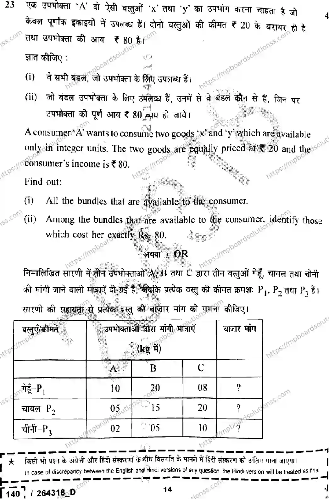 MP Board Class 12 Economics Set D-346069 Final Paper 2026 Image 14