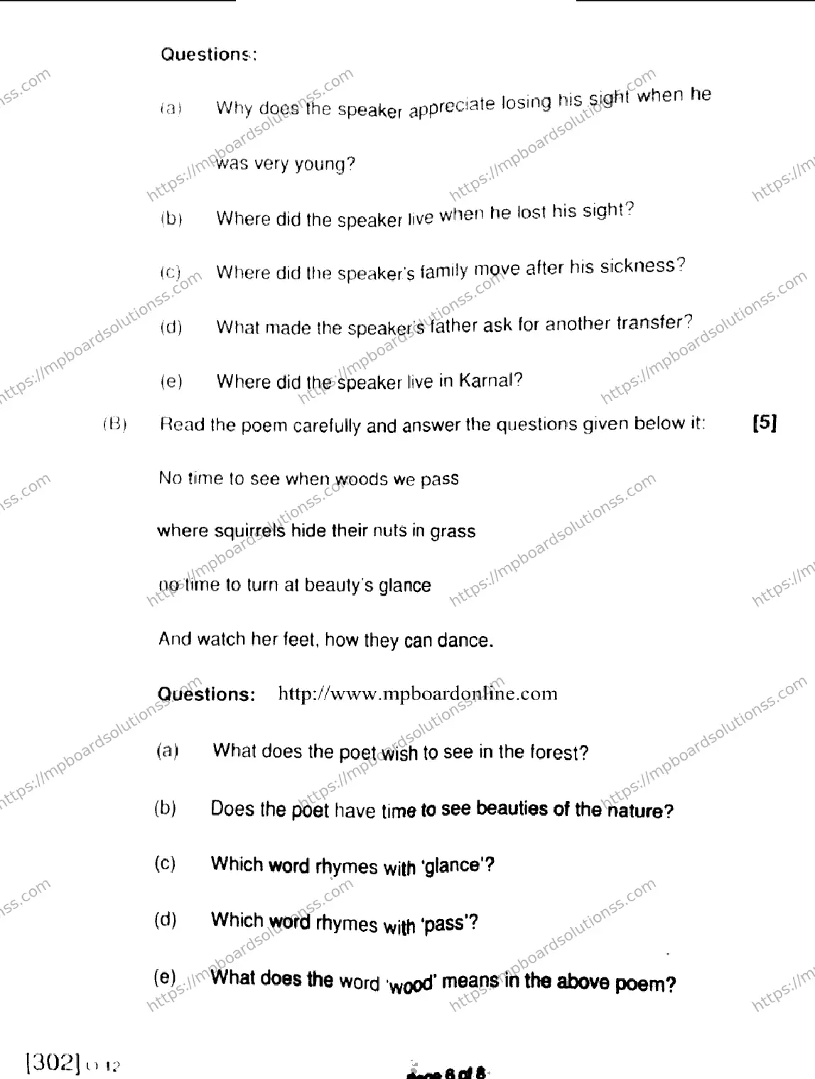MP Board Class 12 English-484626 Final Paper 2020 Image 6