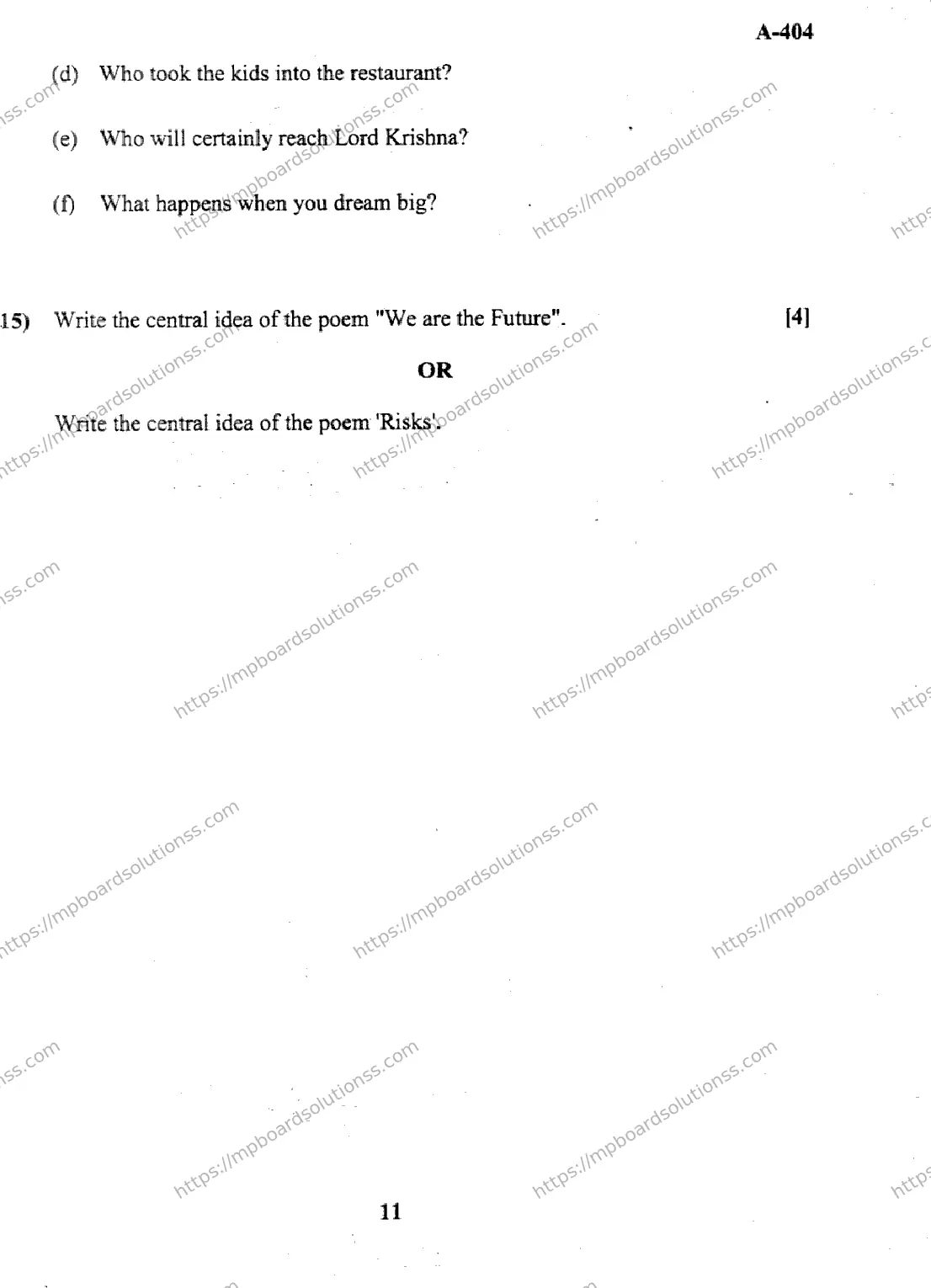 MP Board Class 12 English General-238279 Final Paper 2017 Image 11
