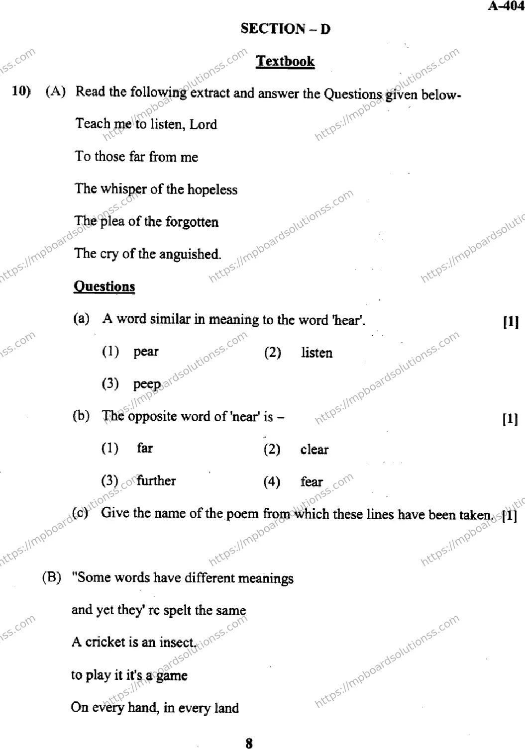MP Board Class 12 English General-238279 Final Paper 2017 Image 8