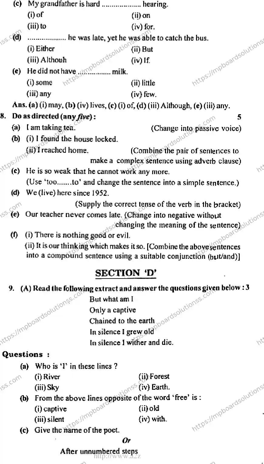 MP Board Class 12 English General-471516 Final Paper 2013 Image 4