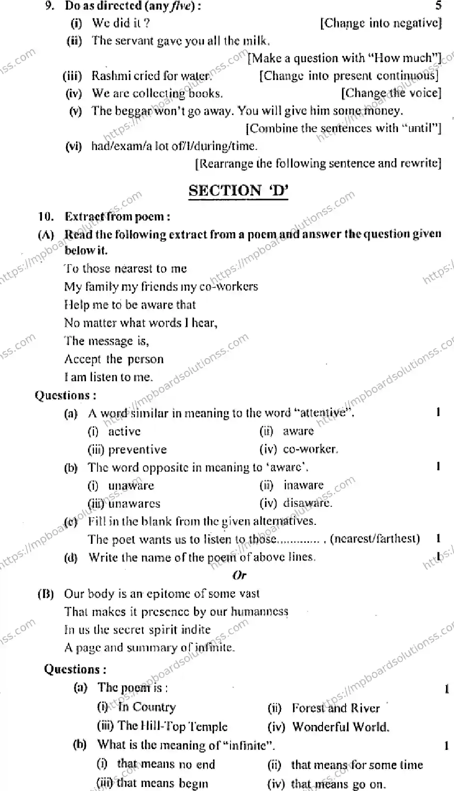 MP Board Class 12 English General-613129 Final Paper 2015 Image 5