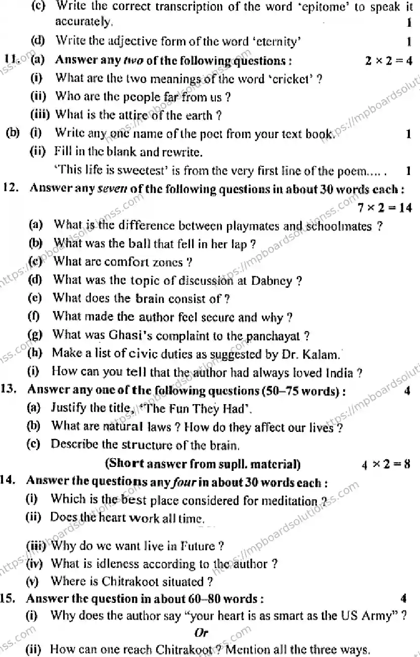 MP Board Class 12 English General-613129 Final Paper 2015 Image 6
