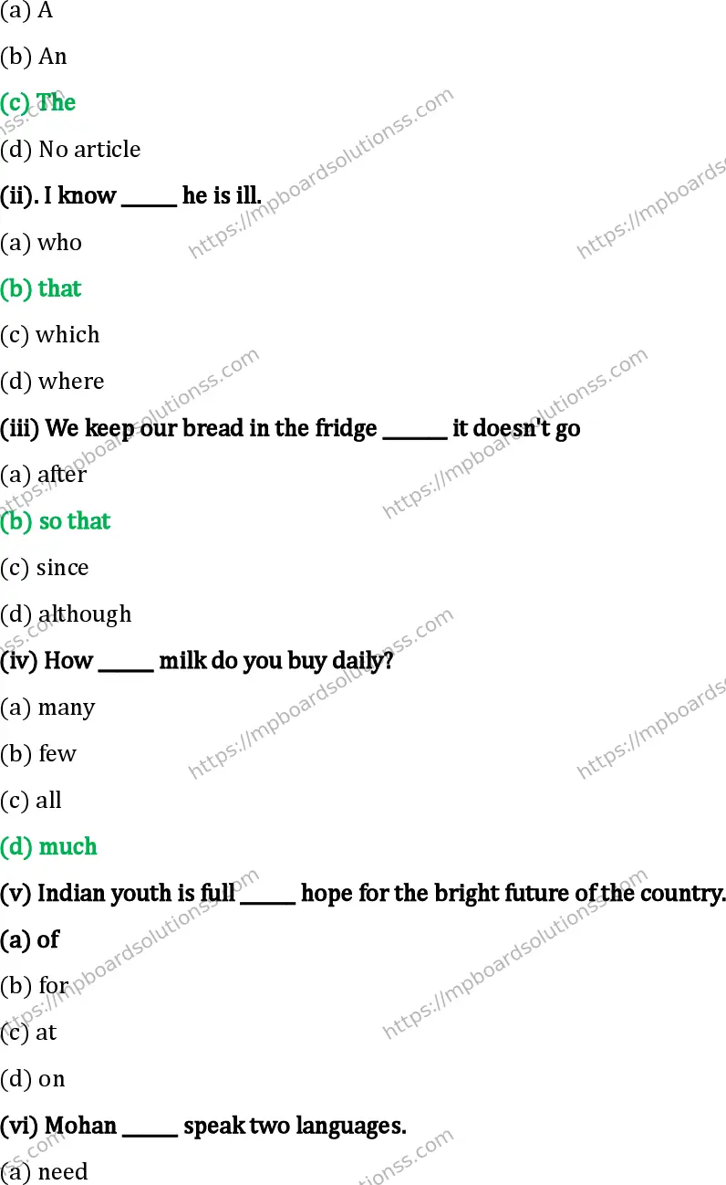 MP Board Class 12 English I Set B-144134 Final Paper 2024 Image 12