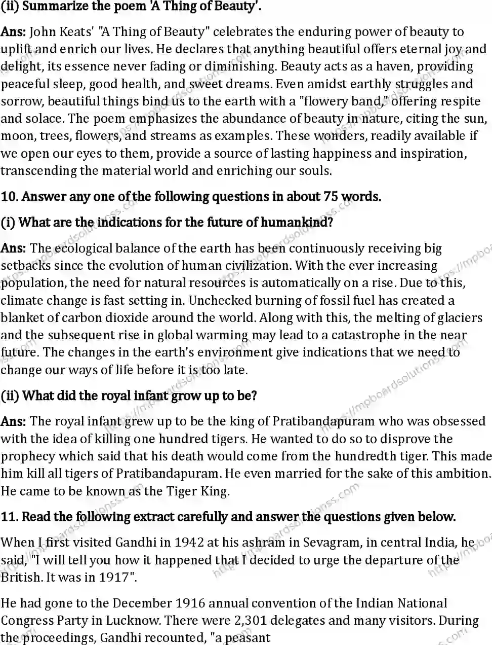 MP Board Class 12 English I Set B-144134 Final Paper 2024 Image 16