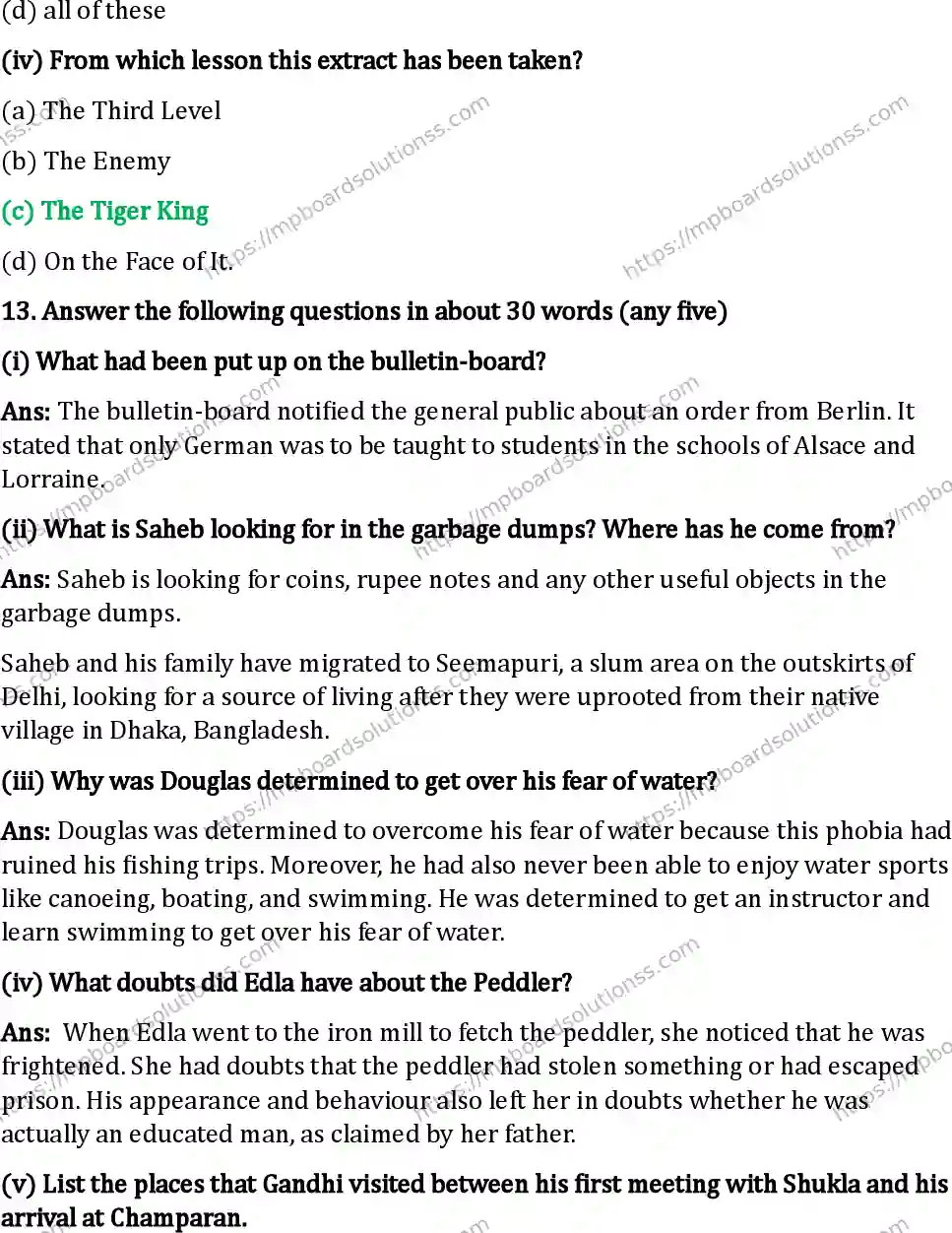 MP Board Class 12 English I Set B-144134 Final Paper 2024 Image 20