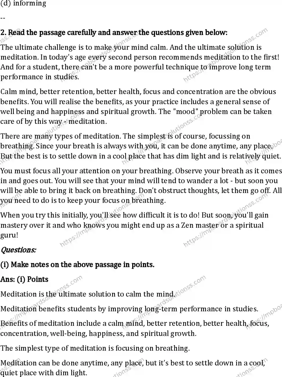 MP Board Class 12 English I Set B-144134 Final Paper 2024 Image 5