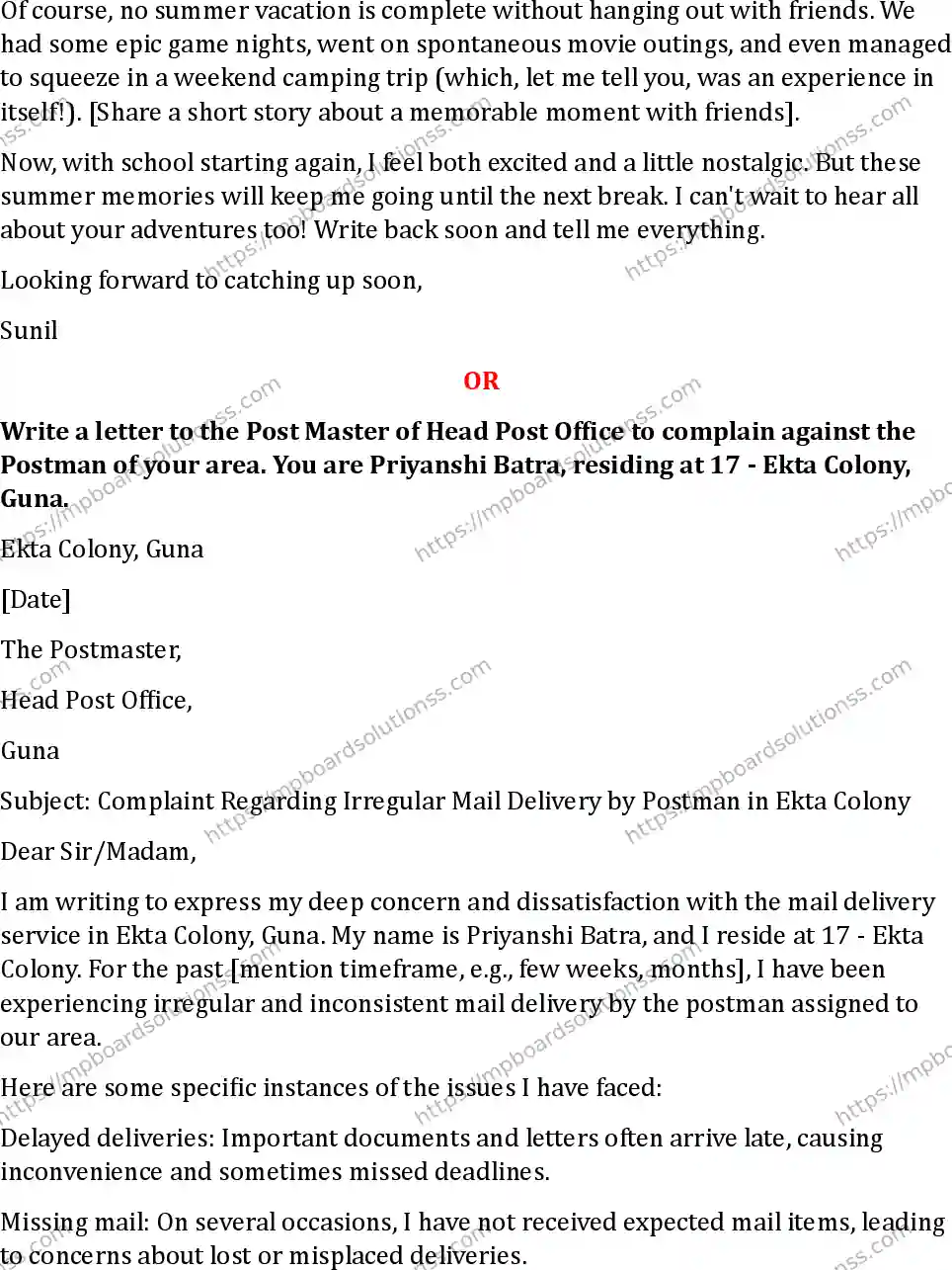MP Board Class 12 English I Set B-144134 Final Paper 2024 Image 7