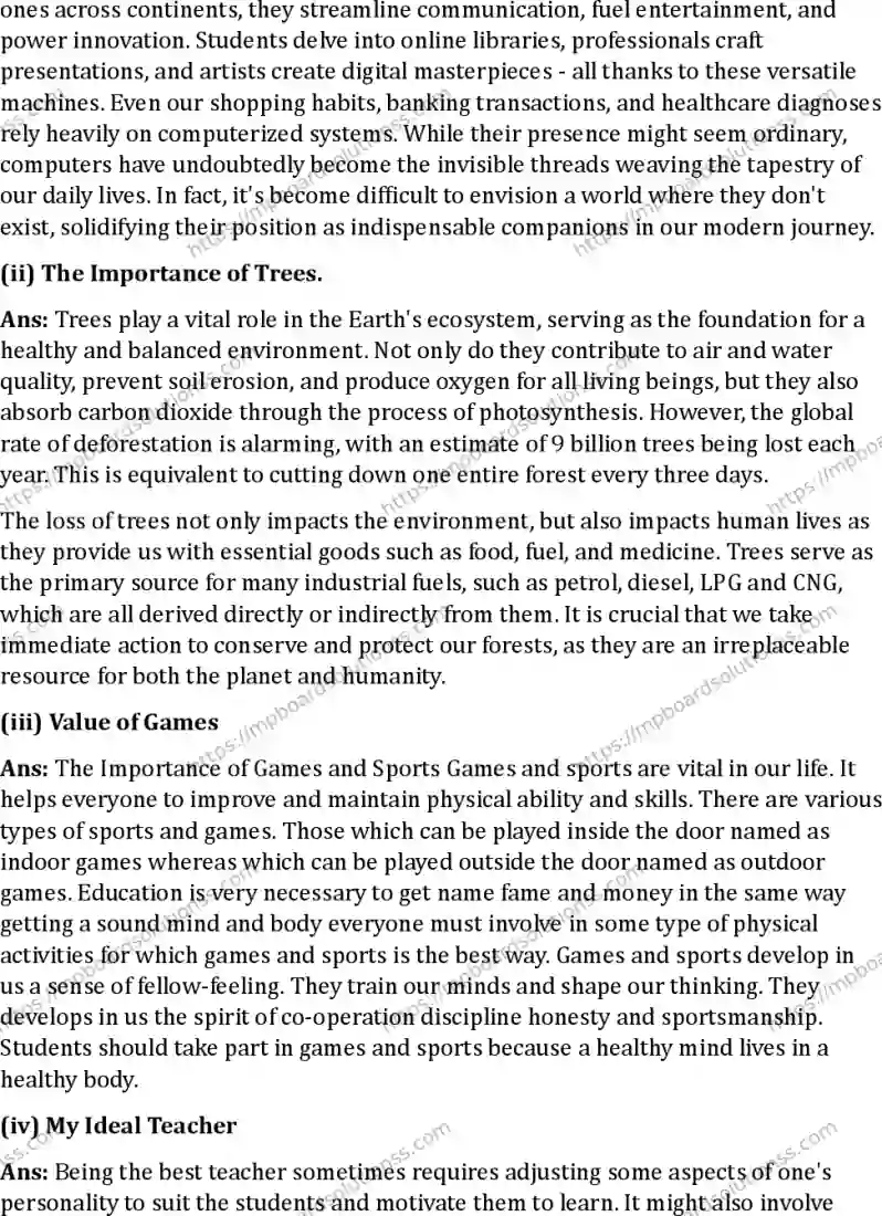 MP Board Class 12 English I Set B-144134 Final Paper 2024 Image 9