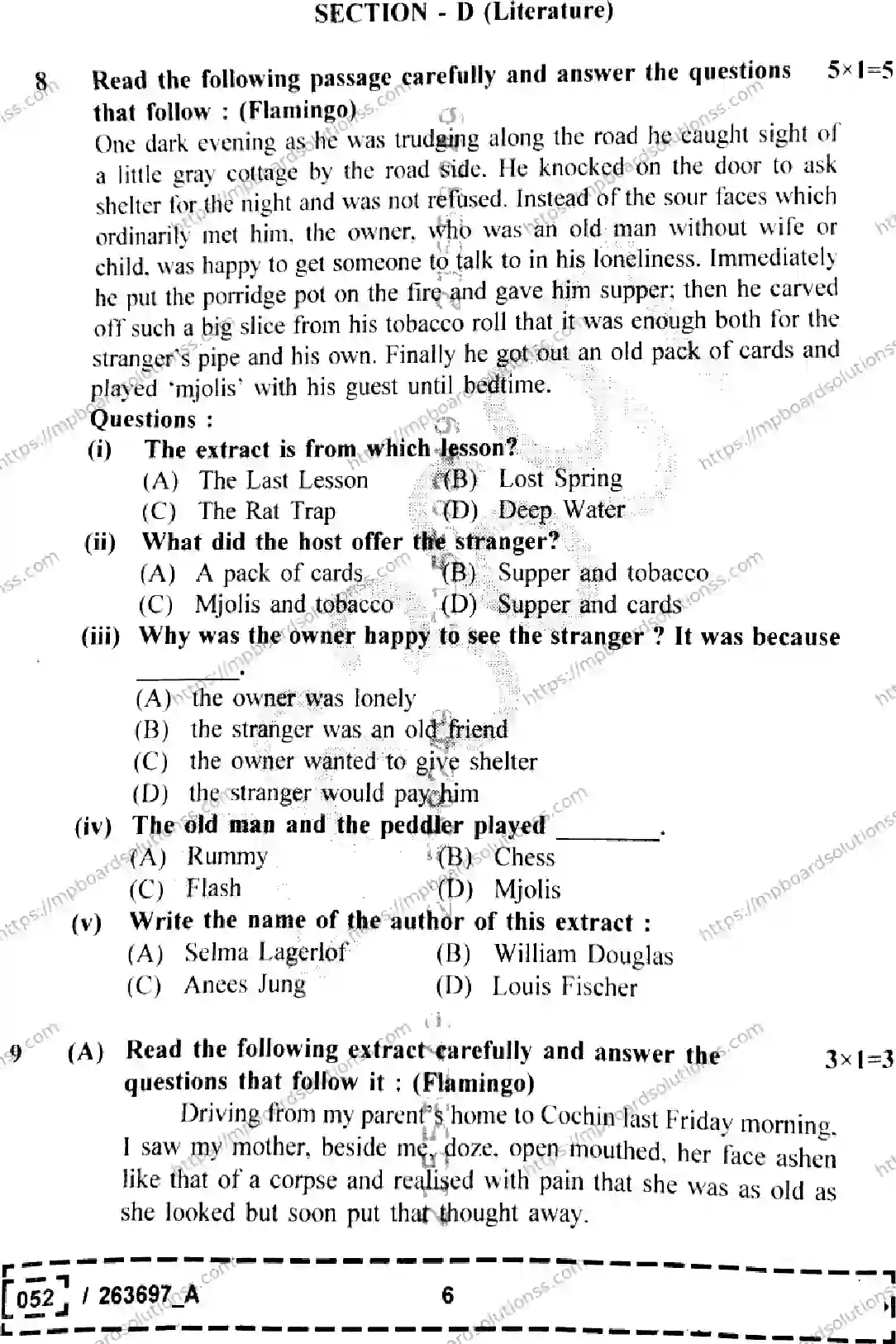 MP Board Class 12 English Set A-834969 Final Paper 2026 Image 6