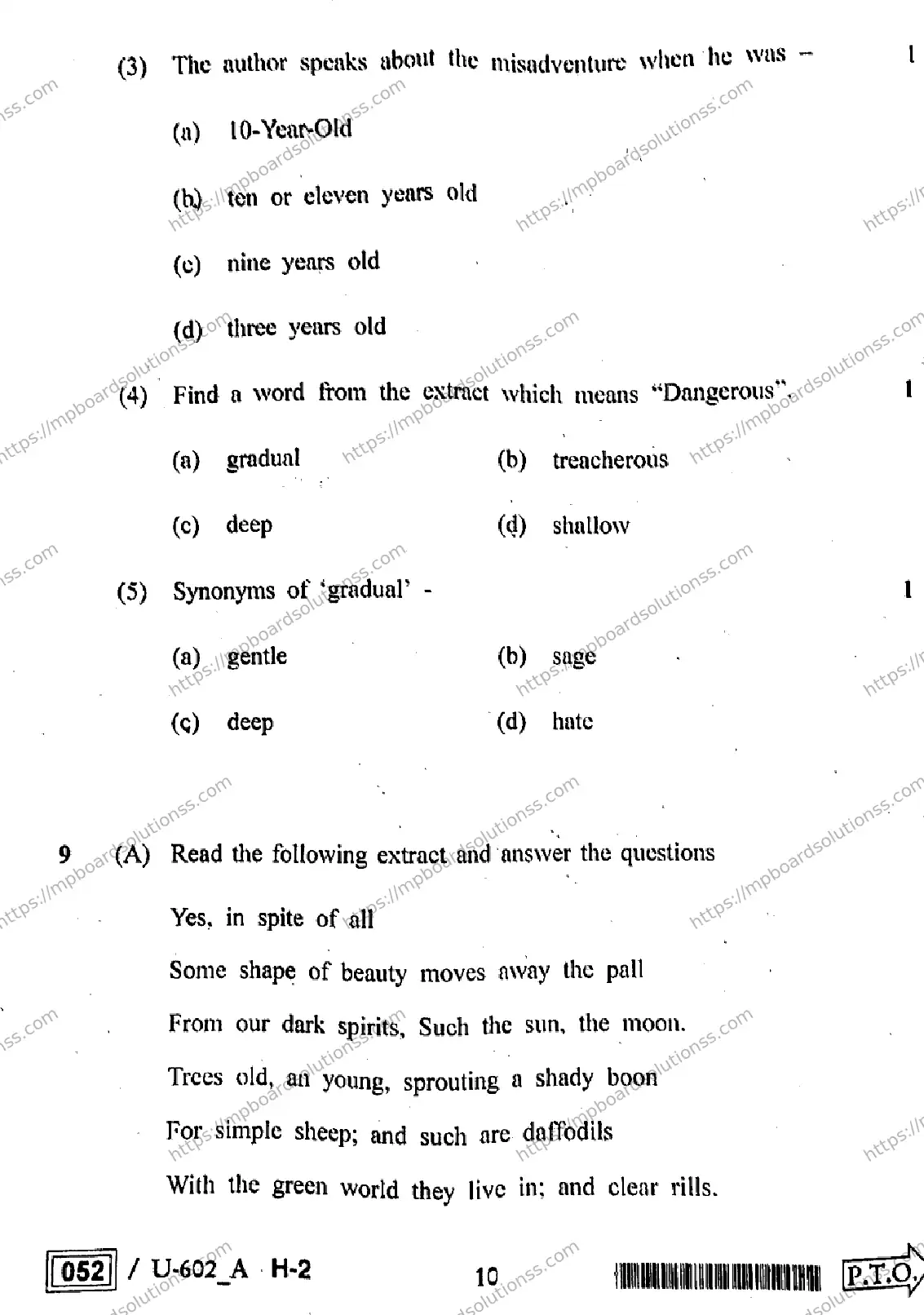 MP Board Class 12 English U Set A-172959 Final Paper 2023 Image 10