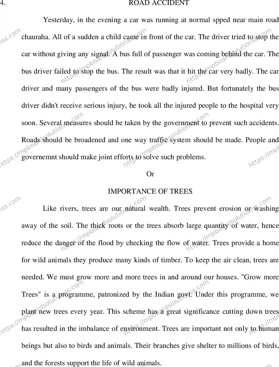 MP Board Class 12 General English With Answer-828045 Final Paper 2012 Image 11