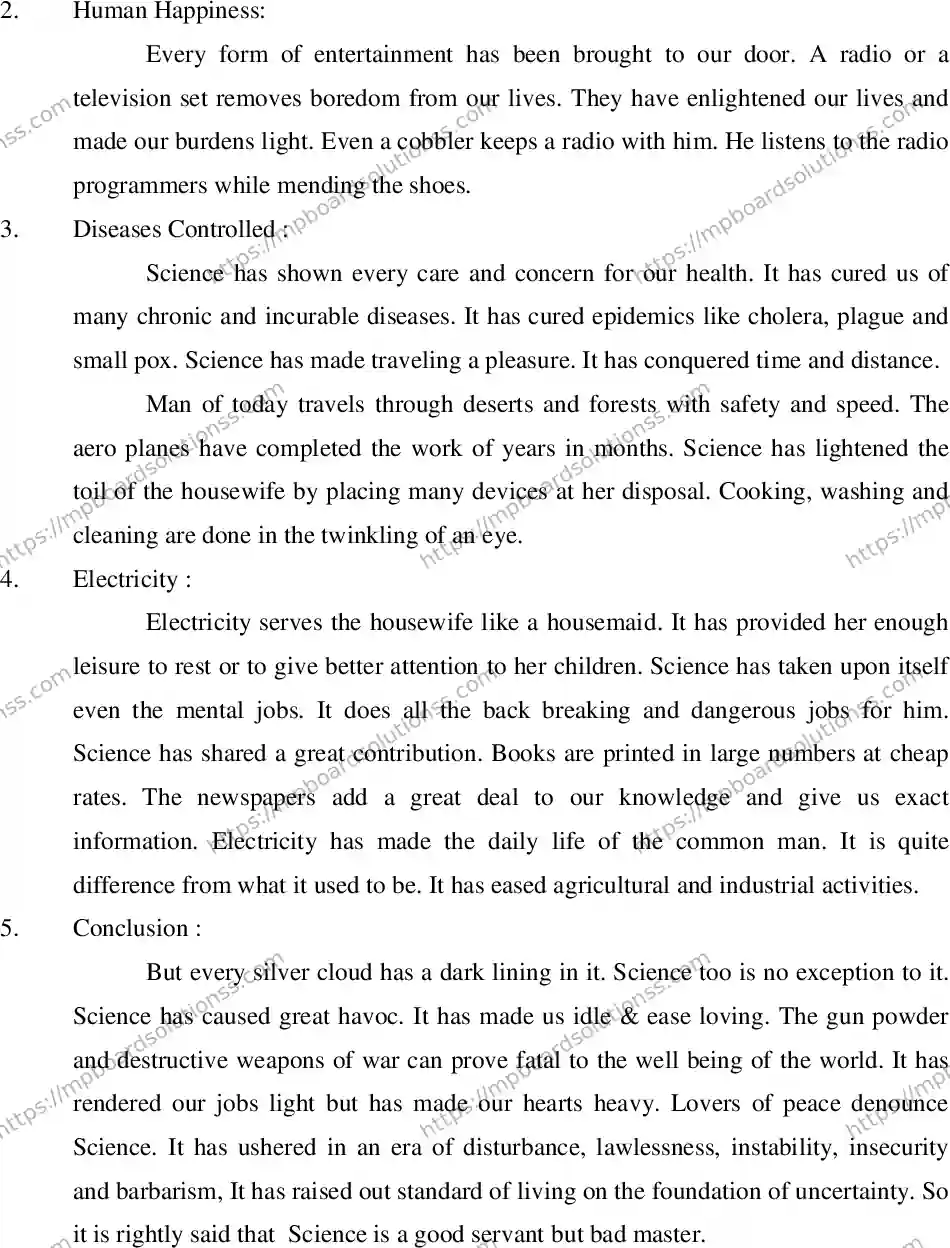 MP Board Class 12 General English With Answer-828045 Final Paper 2012 Image 14