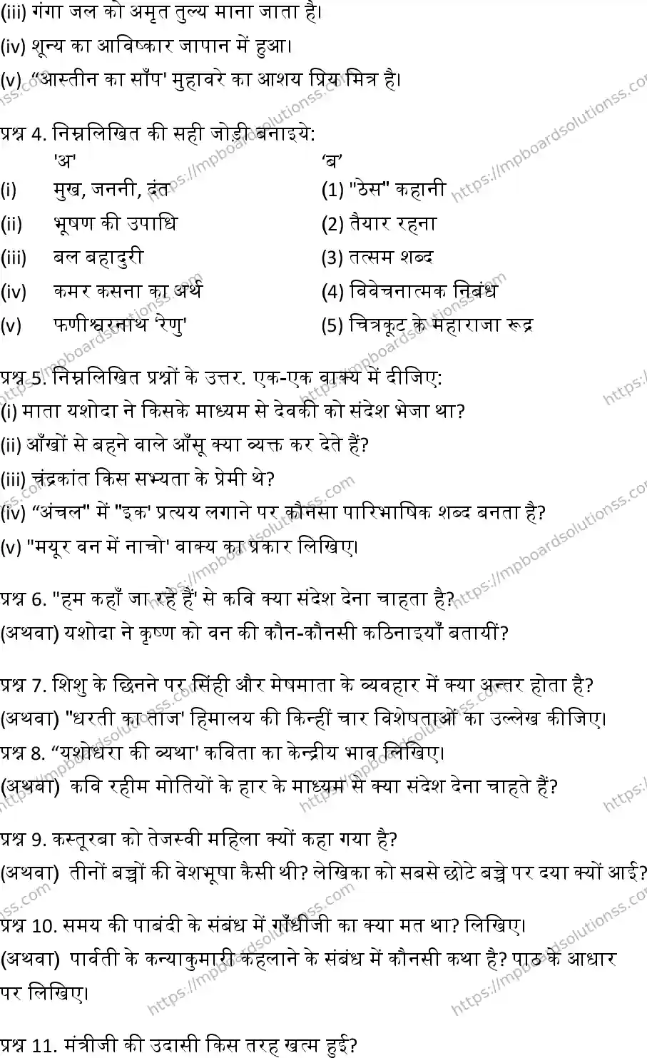 MP Board Class 12 Hindi General-335890 Final Paper 2013 Image 2