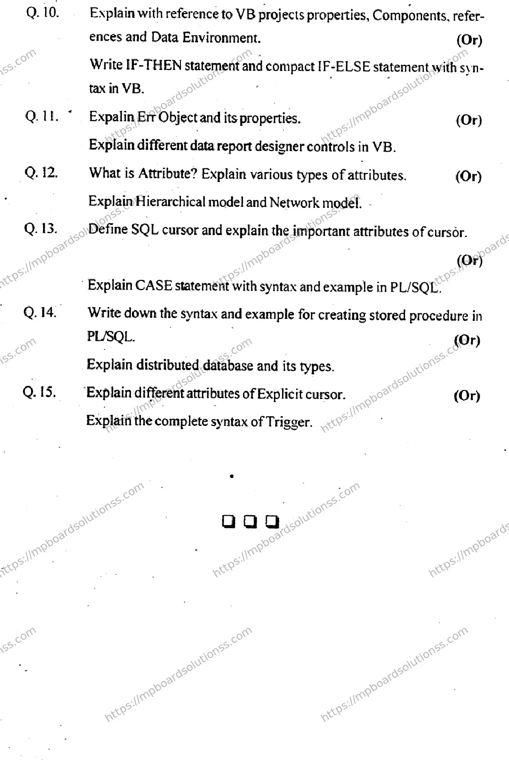 MP Board Class 12 Informatics Practices EM-582222 Final Paper 2013 Image 3