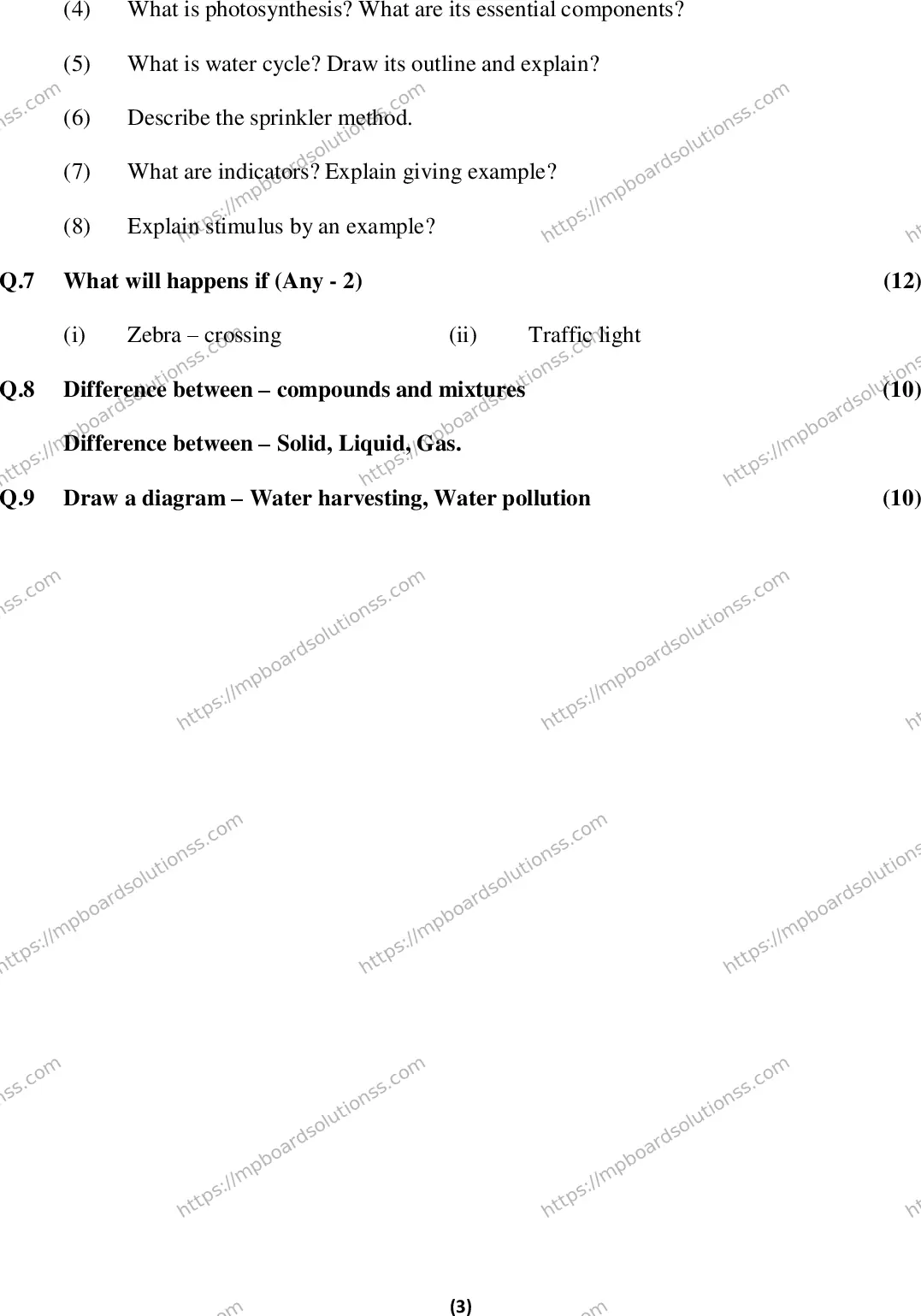MP Board Class 7 Science EM-131862 Final Paper 2016 Image 3