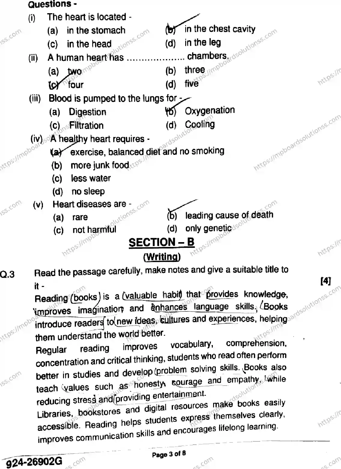 MP Board Class 9 English-242868 Final Paper 2026 Image 3