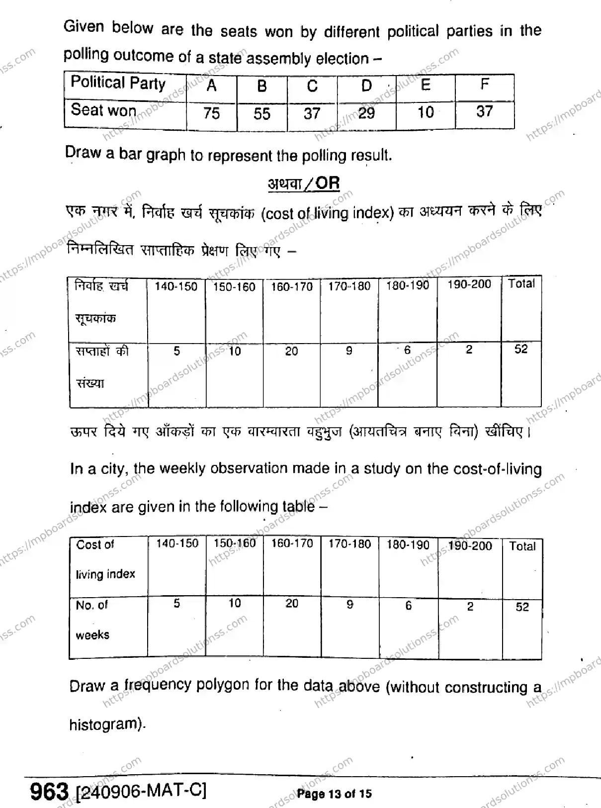 MP Board Class 9 Mathematics-161682 Final Paper 2024 Image 13