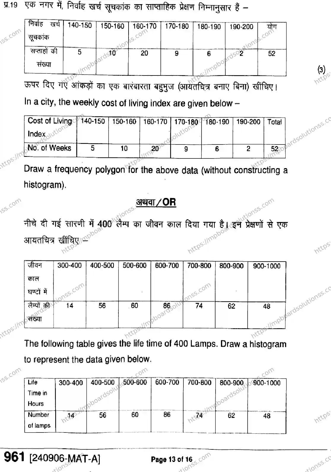 MP Board Class 9 Mathematics-206907 Final Paper 2024 Image 13
