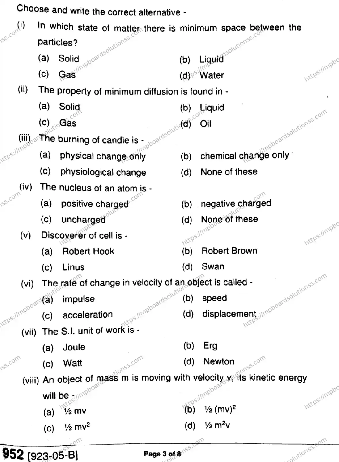 MP Board Class 9 Science-680833 Final Paper 2023 Image 3