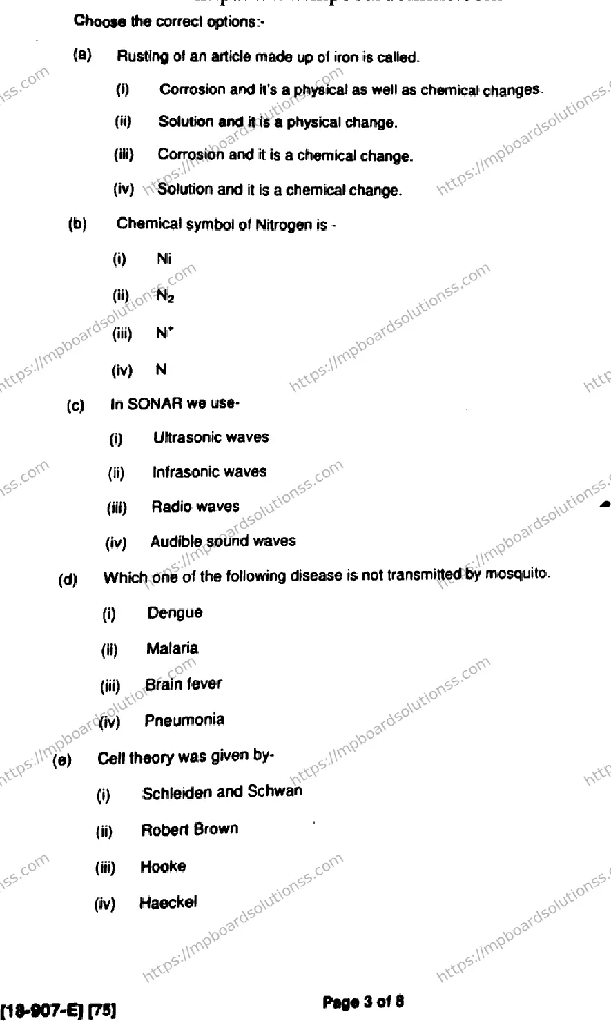 MP Board Class 9 Science HE-656721 Final Paper 2018 Image 3