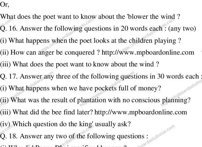 MP Board CLASS 10 ENGLISH-GENERAL-SET-5 2020 Sample Paper Image 6