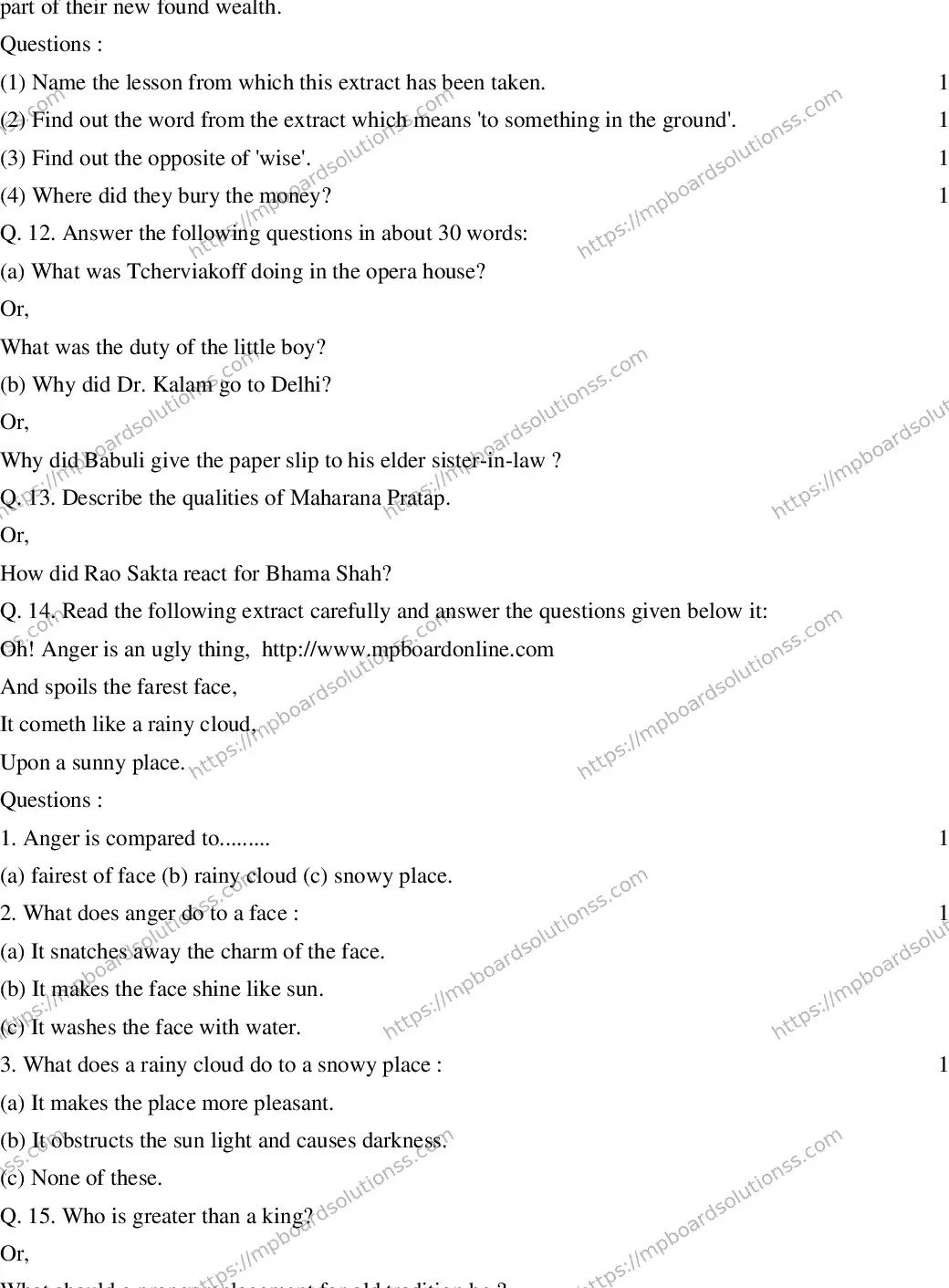 MP Board CLASS 10 ENGLISH-GENERAL-SET-7 2020 Sample Paper Image 5