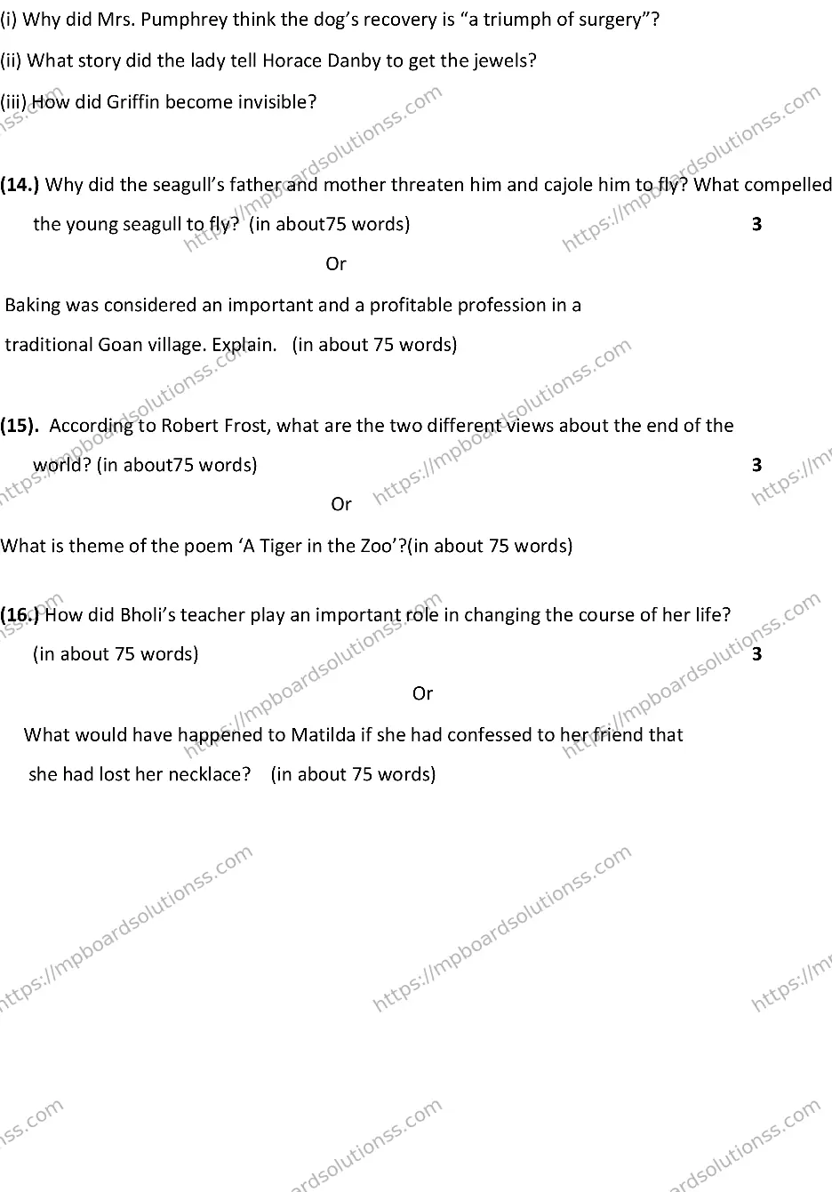 MP Board CLASS 10 ENGLISH-SET-A 2024 Sample Paper Image 7