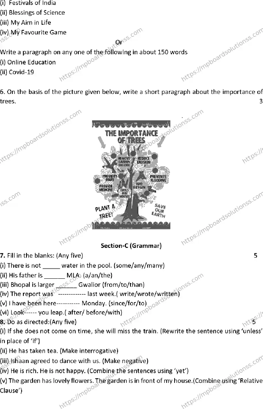 MP Board CLASS 10 ENGLISH-SET-B 2023 Sample Paper Image 3