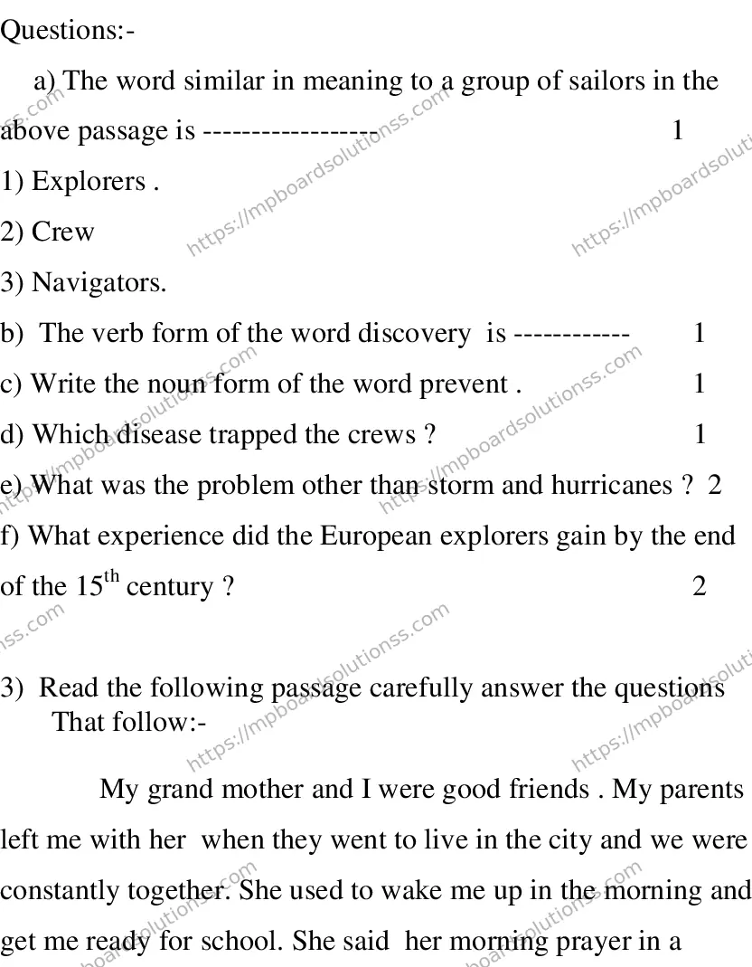 MP Board CLASS 10 ENGLISH-SPECIAL-LANGUAGE-SET-1-3 0001 Sample Paper Image 4