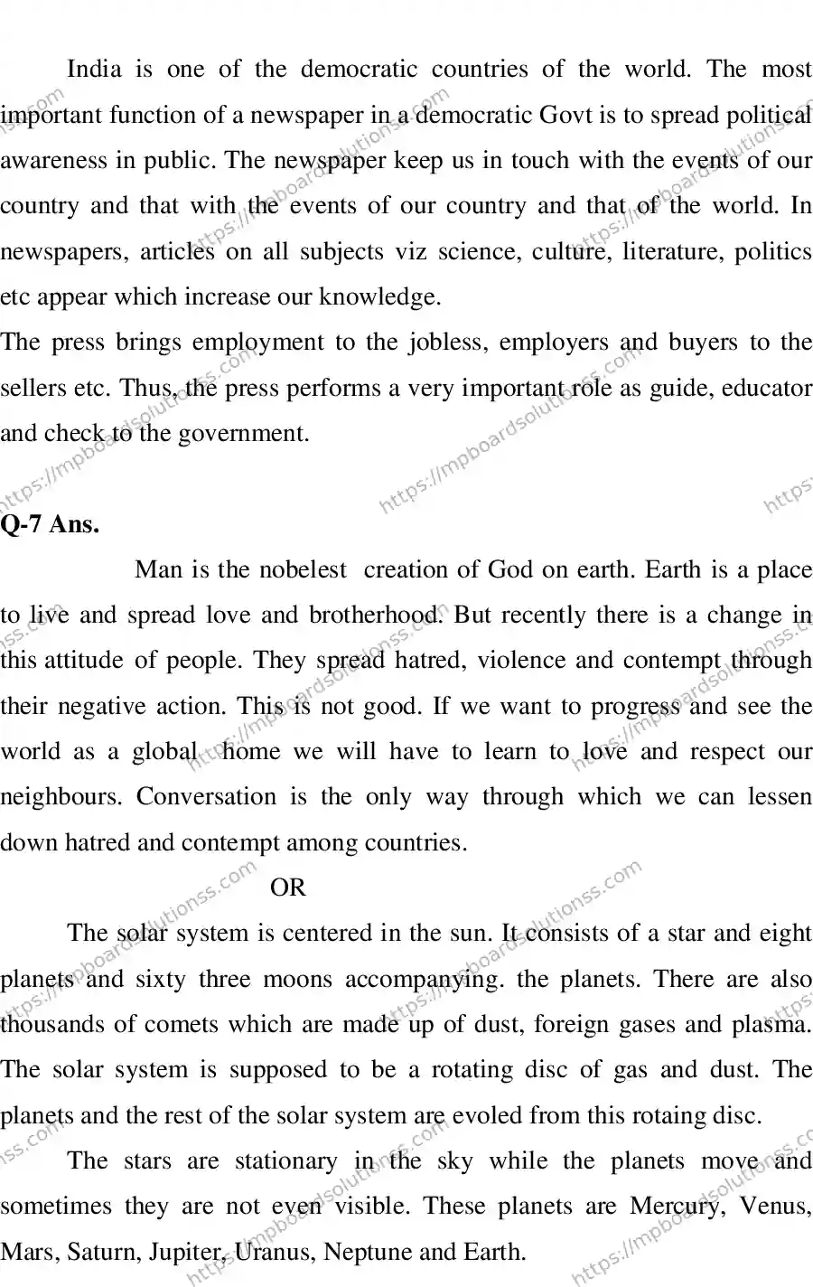MP Board CLASS 10 ENGLISH-SPECIAL-LANGUAGE-SET-2-3 2013 Sample Paper Image 14