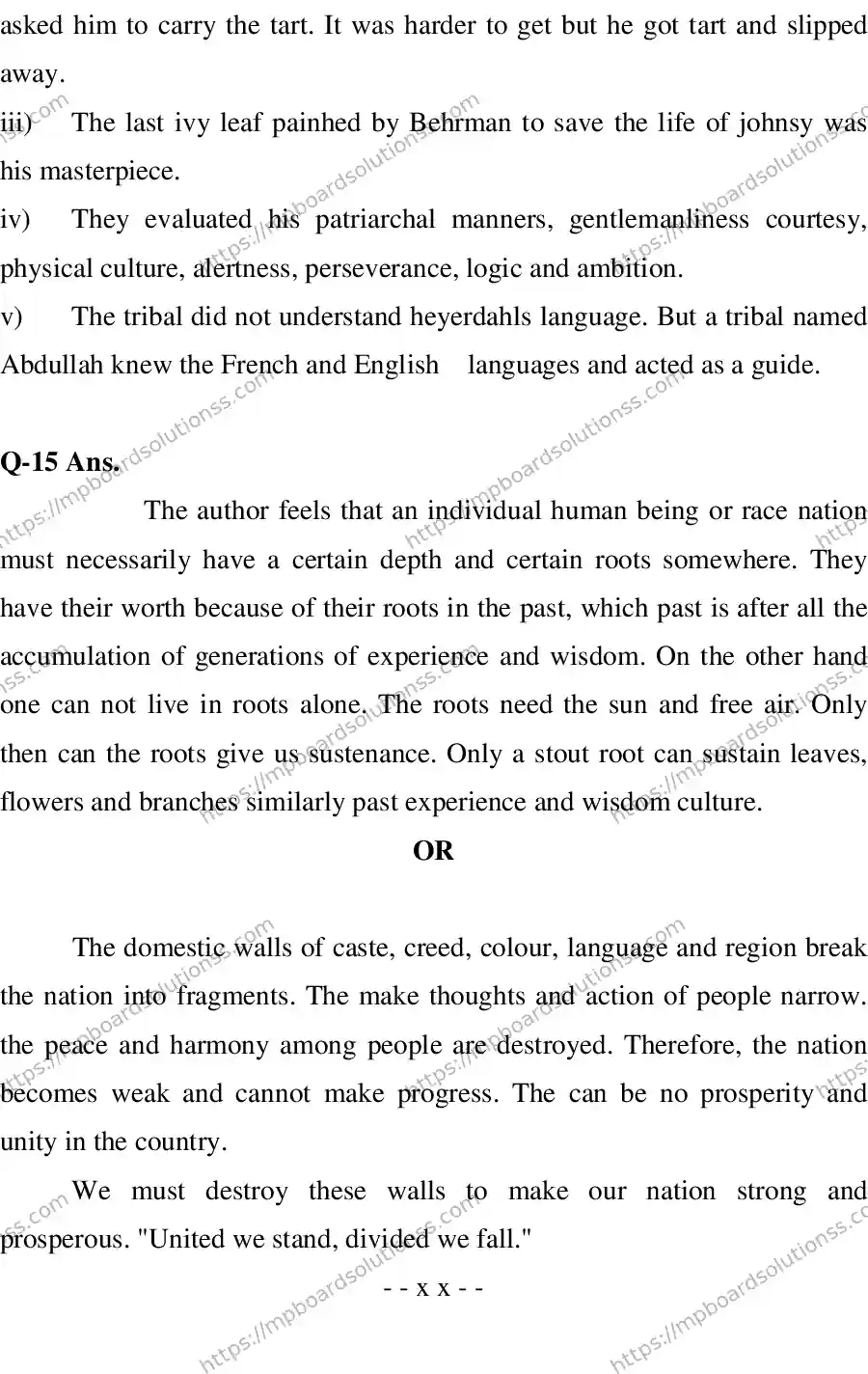 MP Board CLASS 10 ENGLISH-SPECIAL-LANGUAGE-SET-2-3 2013 Sample Paper Image 17