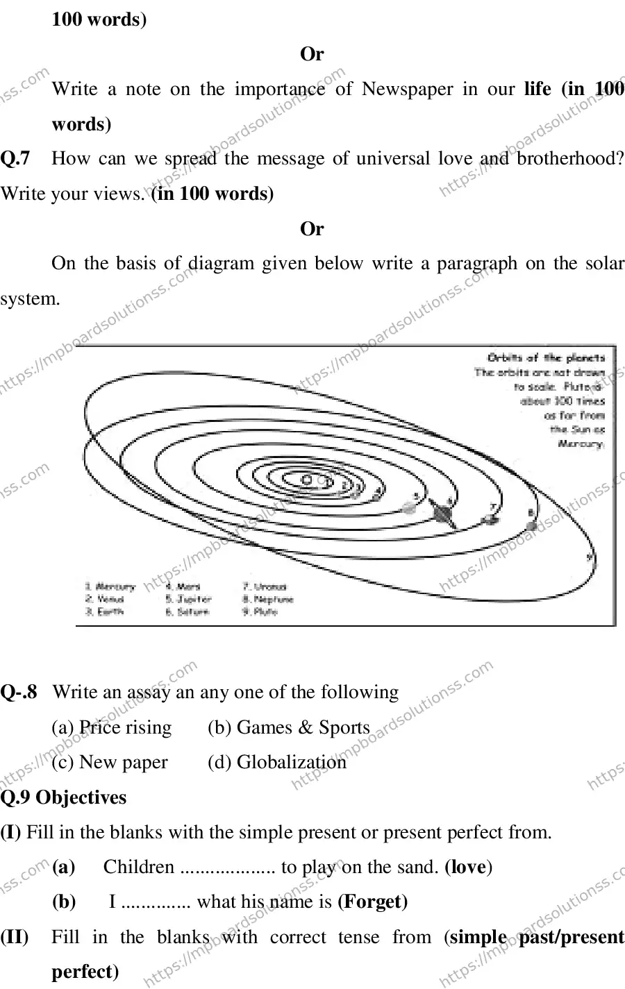 MP Board CLASS 10 ENGLISH-SPECIAL-LANGUAGE-SET-2-3 2013 Sample Paper Image 6