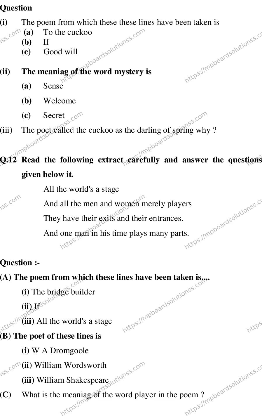MP Board CLASS 10 ENGLISH-SPECIAL-LANGUAGE-SET-2-3 2013 Sample Paper Image 8