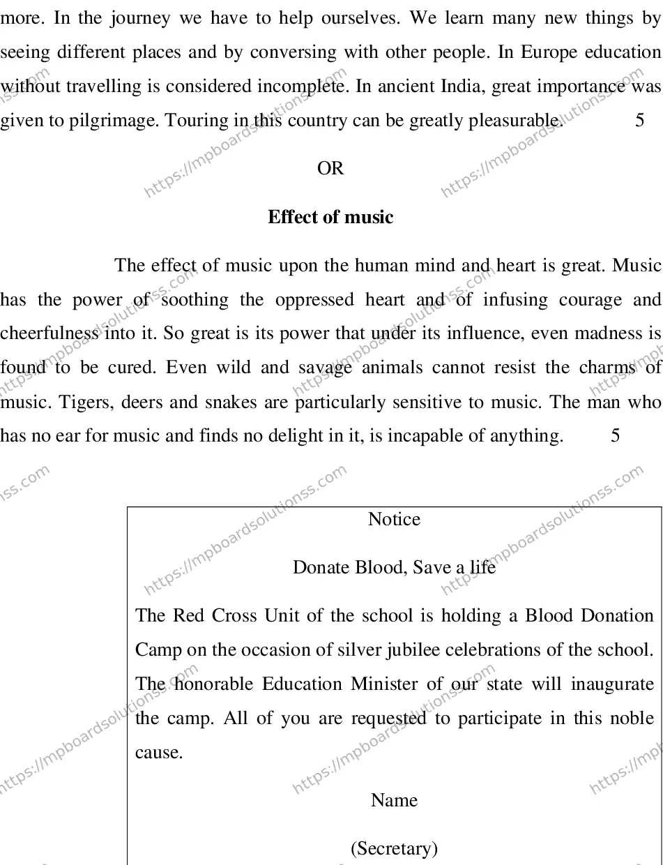 MP Board CLASS 10 ENGLISH-SPECIAL-LANGUAGE-SET-3-3 0003 Sample Paper Image 13
