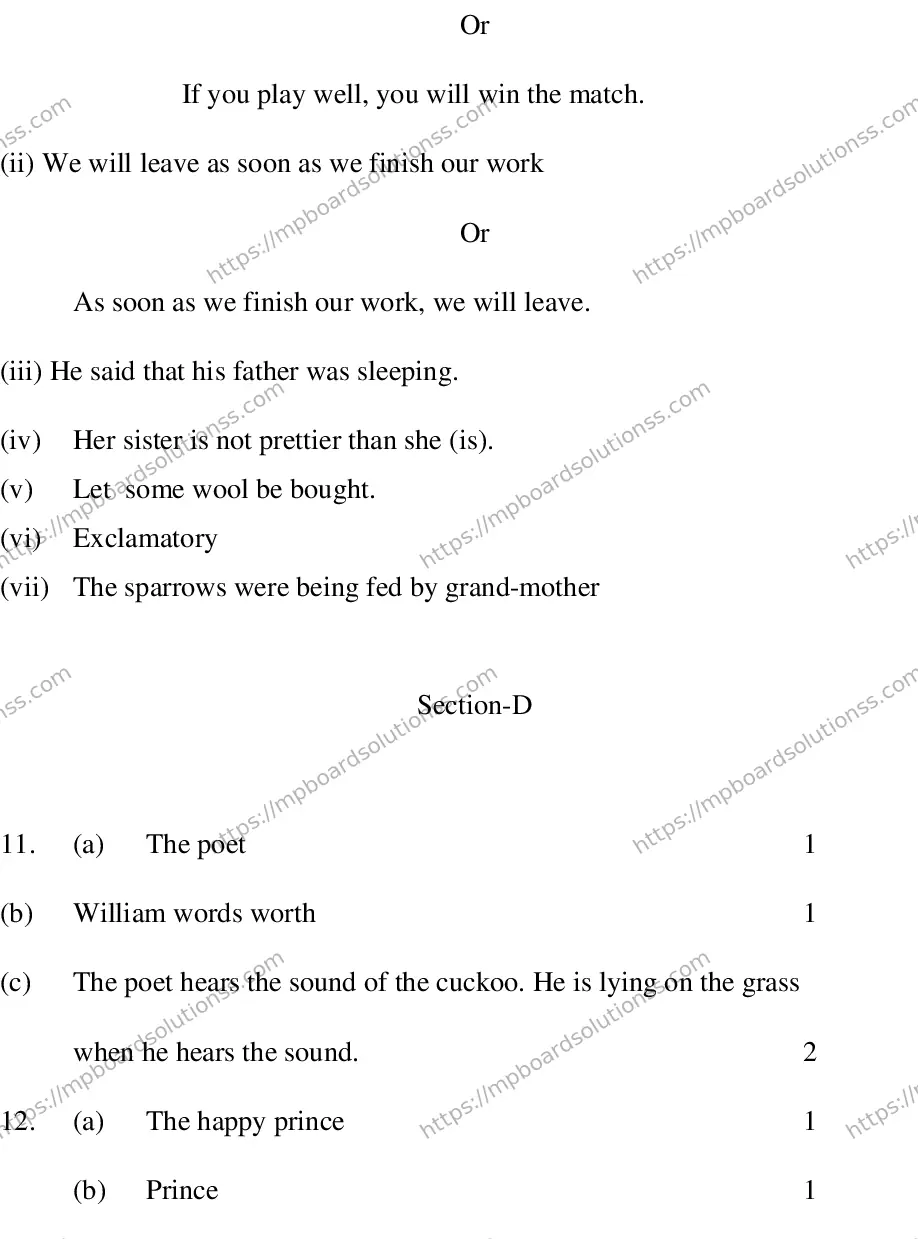MP Board CLASS 10 ENGLISH-SPECIAL-LANGUAGE-SET-3-3 0003 Sample Paper Image 17