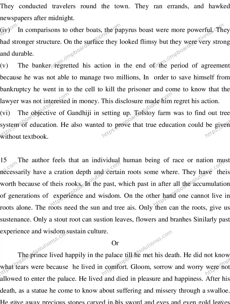 MP Board CLASS 10 ENGLISH-SPECIAL-LANGUAGE-SET-3-3 0003 Sample Paper Image 19