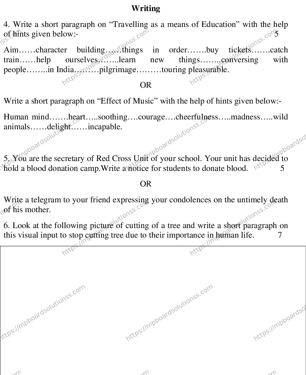MP Board CLASS 10 ENGLISH-SPECIAL-LANGUAGE-SET-3-3 0003 Sample Paper Image 5