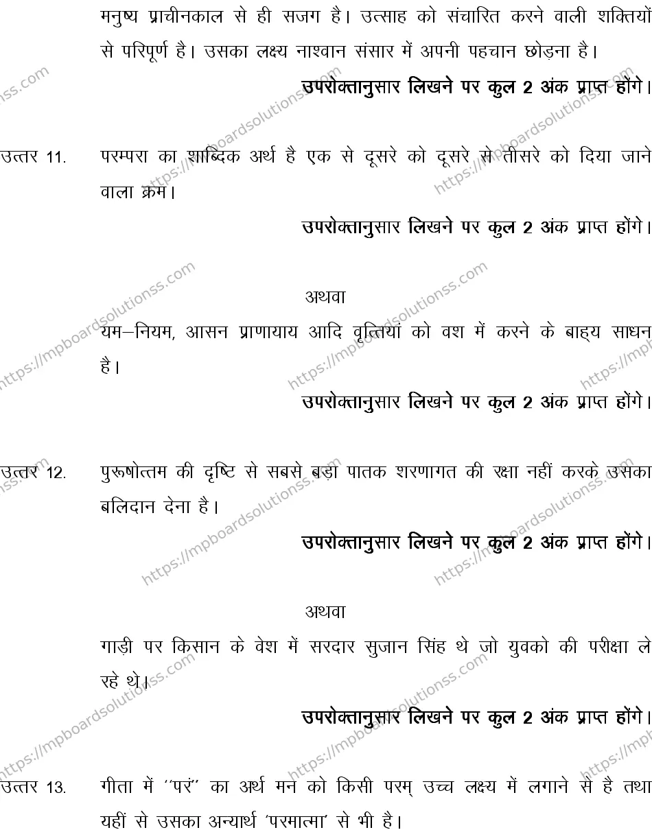 MP Board CLASS 10 HINDI-SPECIAL-LANGUAGE-SET-3-3 0009 Sample Paper Image 13