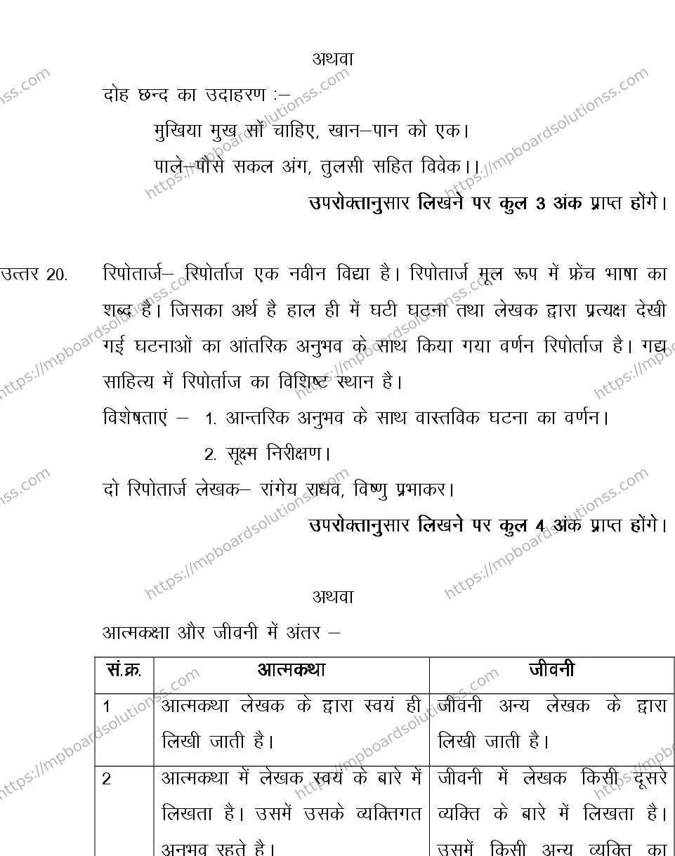 MP Board CLASS 10 HINDI-SPECIAL-LANGUAGE-SET-3-3 0009 Sample Paper Image 17