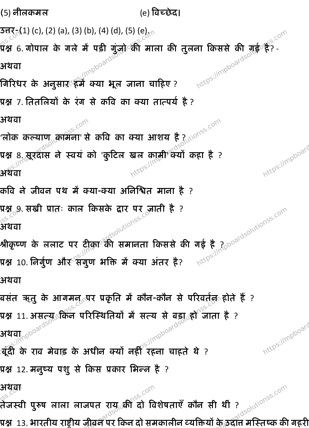 MP Board CLASS 10 HINDI-SPECIAL-SET-7 2020 Sample Paper Image 3