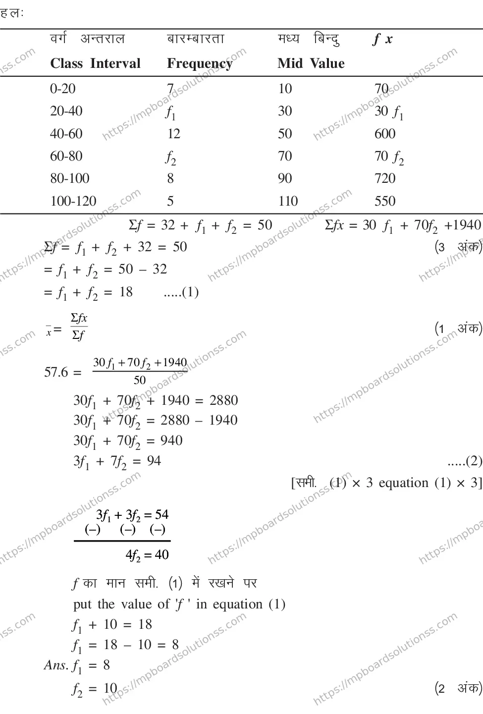 MP Board CLASS 10 MATHEMATICS-SET-4-3 0015 Sample Paper Image 42