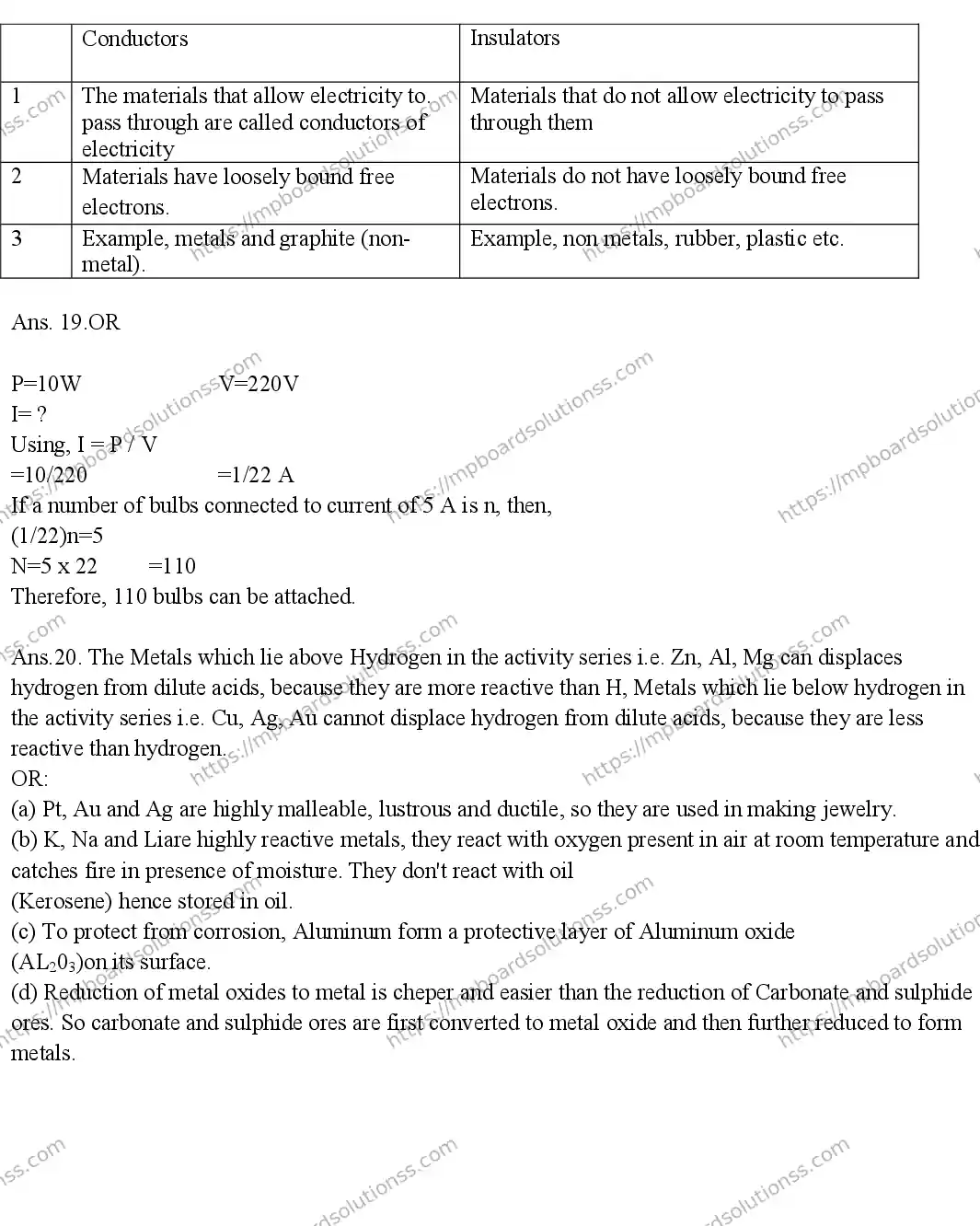 MP Board CLASS 10 SCIENCE-1-WITH-ANSWER-EM 2019 Sample Paper Image 7